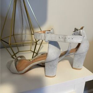 Chic Women's Silver Block Heels